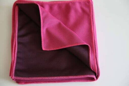 Pink Micro fibre Cooling Towel foldedJPG
