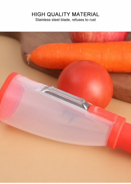 peeler with catcher tube emptying potato peels