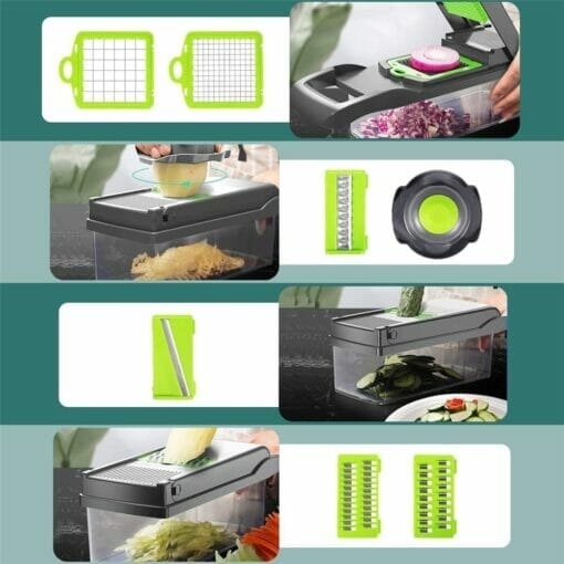 12-in-1-Multifunctional Slicer Dicer Chopper For Vegetables & Fruit