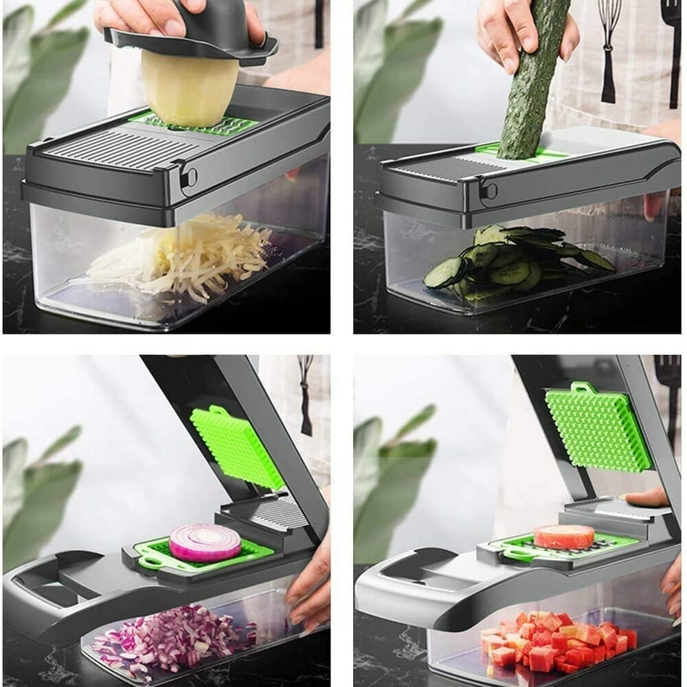 12-in-1-Multifunctional Slicer Dicer Chopper For Vegetables & Fruit 12-in-1-Multifunctional Slicer Dicer Chopper For Vegetables & Fruit