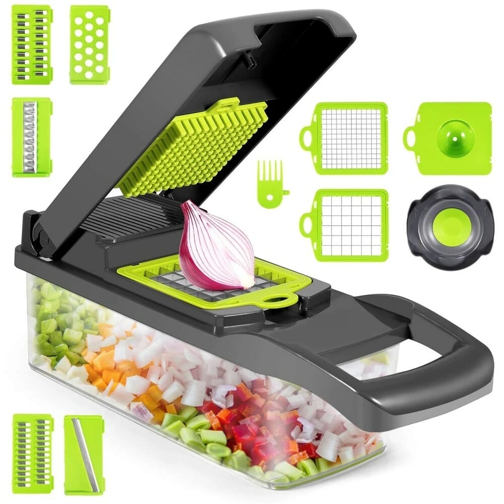 12-in-1-Multifunctional Slicer Dicer Chopper For Vegetables & Fruit 12-in-1-Multifunctional Slicer Dicer Chopper For Vegetables & Fruit