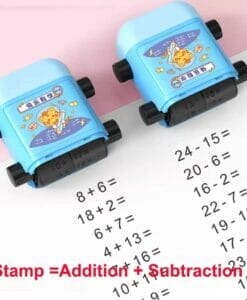 Maths Rolling Stamp Numbers Multiplication Division Addition - 2 blue